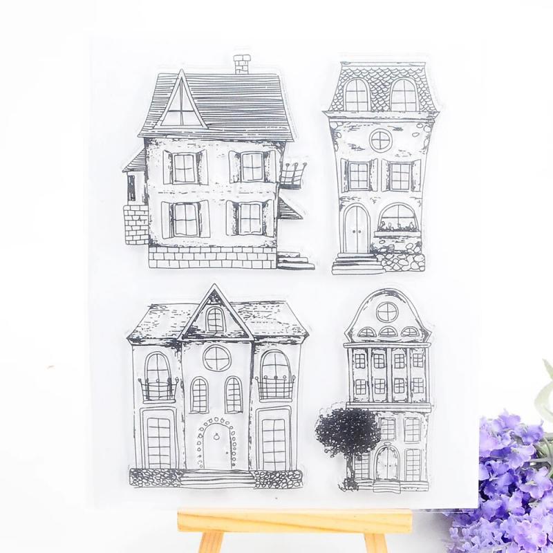 House Clear Stamp for Scrapbooking DIY Photo Album Paper Card Making Silicone Seal Transparent
