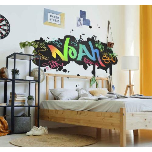 Muursticker naam graffiti