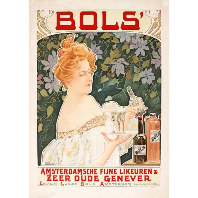 Privat-Livemont BOLS Jenever Affiche / Poster art nouveau