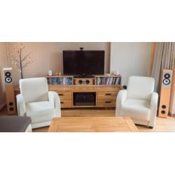 Arcam Xeta 290P eindversterker met twee speakers