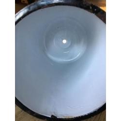 18 oude emaille werkplaats lampen grijs 45cm hoog