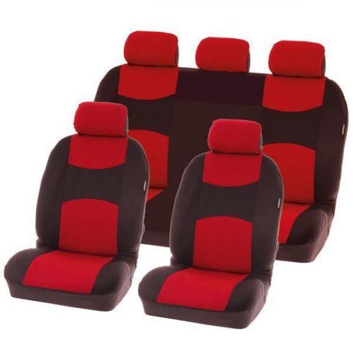 Stoelhoesset Carpoint Chicago Rood (9-delig)
