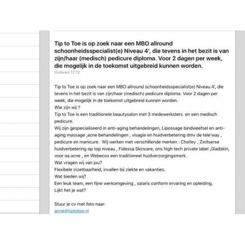 MBO Allround schoonheidsspecialiste niveau-4