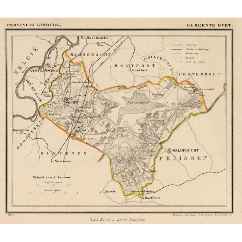 Originele kuyperkaart van uw woonplaats uit 1865!