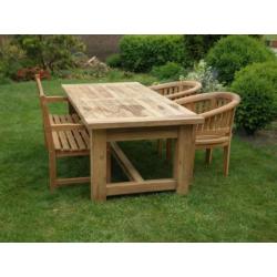 Teak tuinbank 30% korting ! Bv.130 cm € 119 ! Zondags open