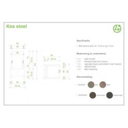 Kos wicker verstelbare stoel, alu frame half rond wicker!