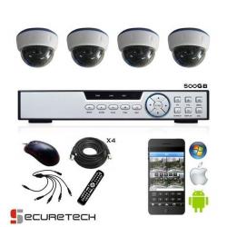 Compleet professioneel 4 Dome camera opname bewaking systeem