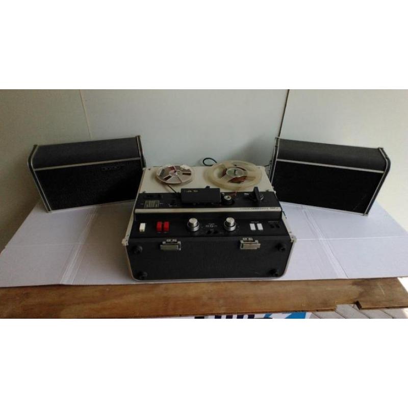 Vintage SONY BANDRECORDER TC 500-A met 30 geluidsbanden!