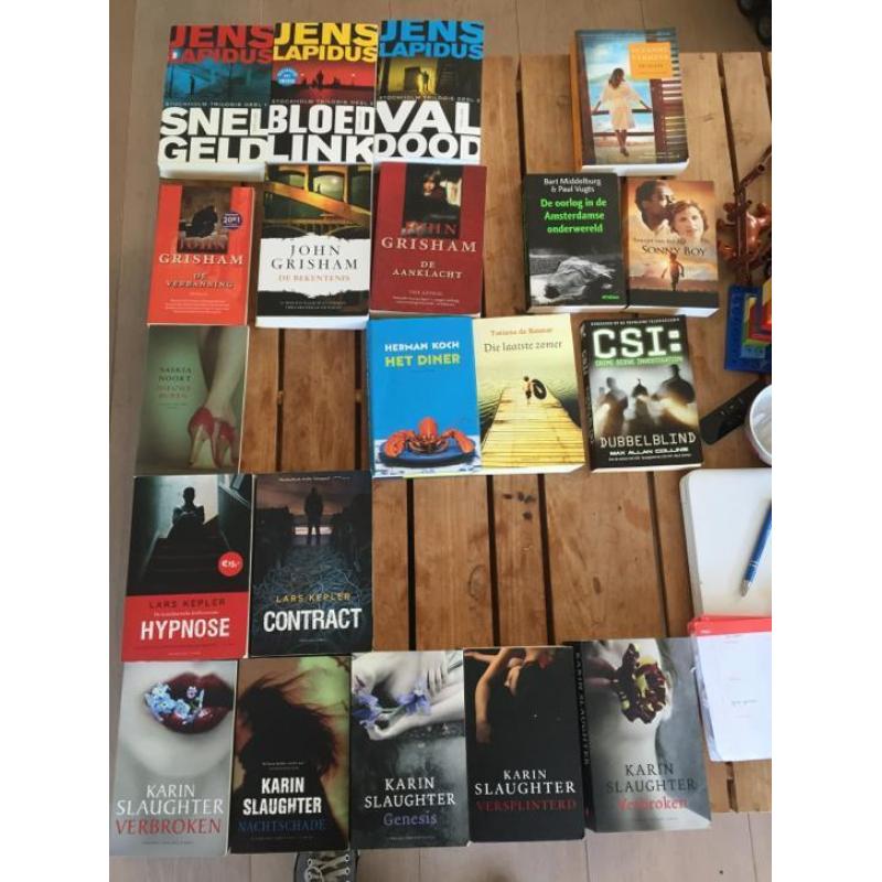 Karin Slaughter, Grisham, Kepler, Lapidus, Suzanne Vermeer