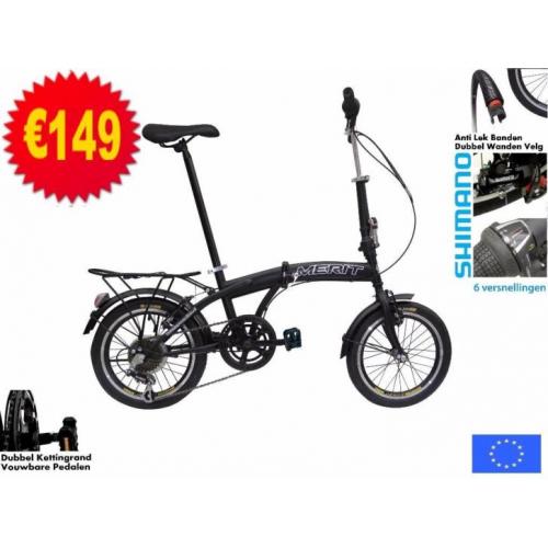 Actie Vouwfiets SHIMANO 6 versnelling korting tot 06-06-2016