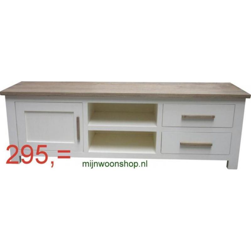 Salontafel Wit met Hout 120x80 cm | € 249,= incl. bezorging