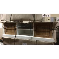 Landelijke tv meubel Riviera teak deuren teak blad