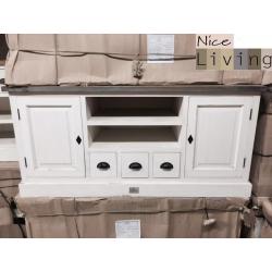 Landelijke tv meubel Riviera teak deuren teak blad
