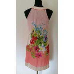 Jurk275 - Fleurige roze STEPS jurk maat XS (1)