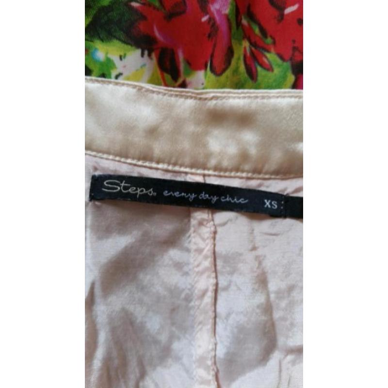 Jurk275 - Fleurige roze STEPS jurk maat XS (1)