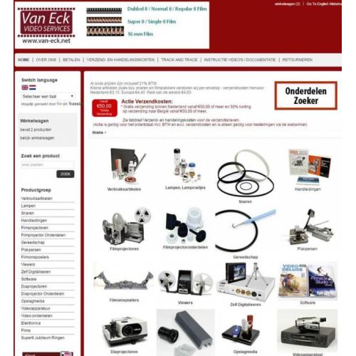 Alles voor smalfilm: projectorlamp, snaar, film plakkers