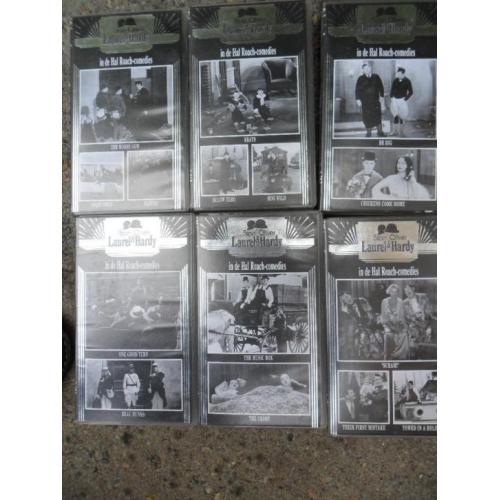 6 Video VHS Banden met Laurely&Hardy =Stan&Oliver