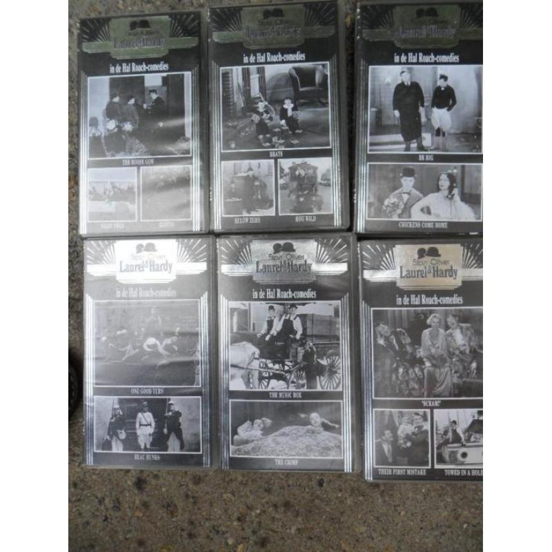 6 Video VHS Banden met Laurely&Hardy =Stan&Oliver