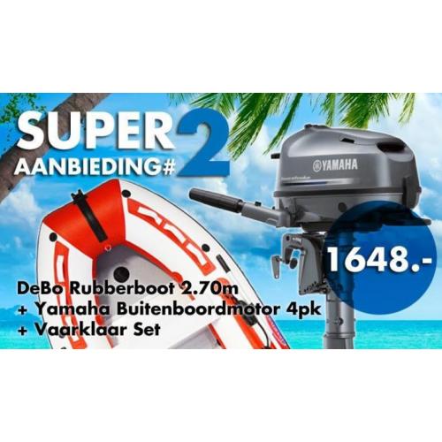 Goedkope DeBo Rubberboot Yamaha buitenboordmotor Combi set