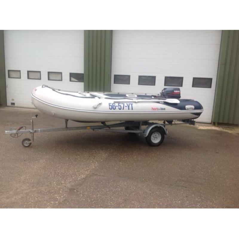 Honwave T 40 + Yamaha 20 pk + Nieuwe Harbeck Trailer!!