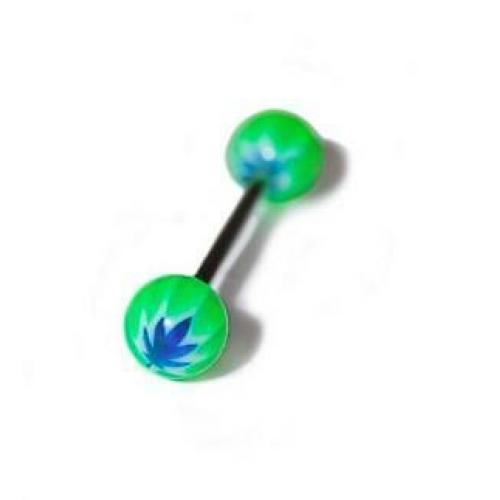 Tongpiercing Ball Wiet Groen