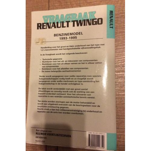Vraagbaak werkplaats manual Renault Twingo 902012935