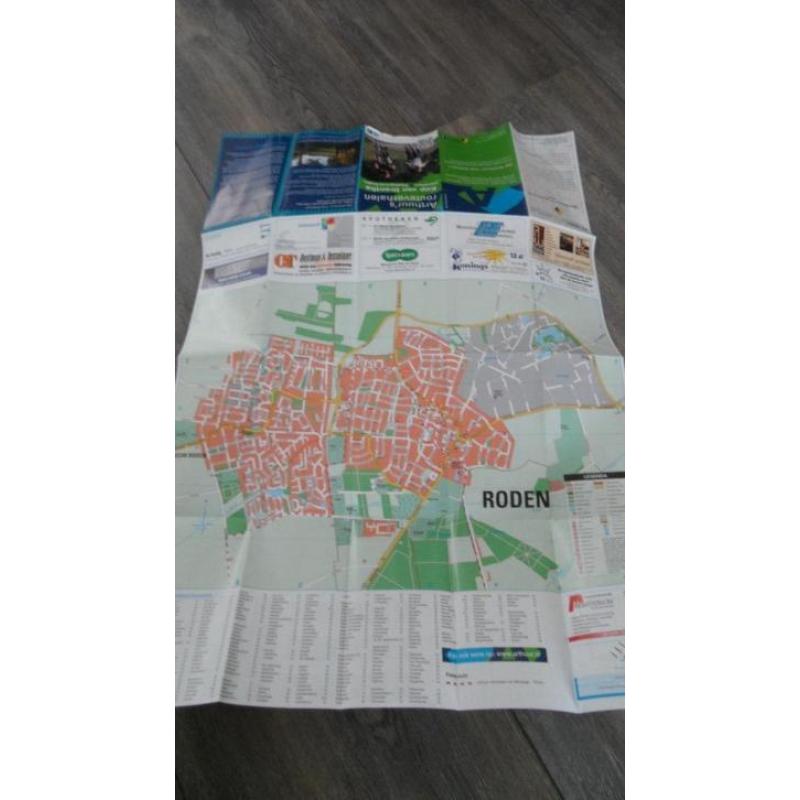 Kaart Kop van Drenthe en plattegrond Roden