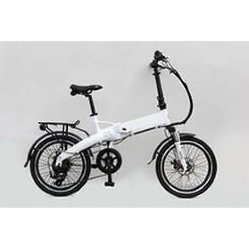 Elektrische vouwfiets wit sterk frame met gashendel >> 80km