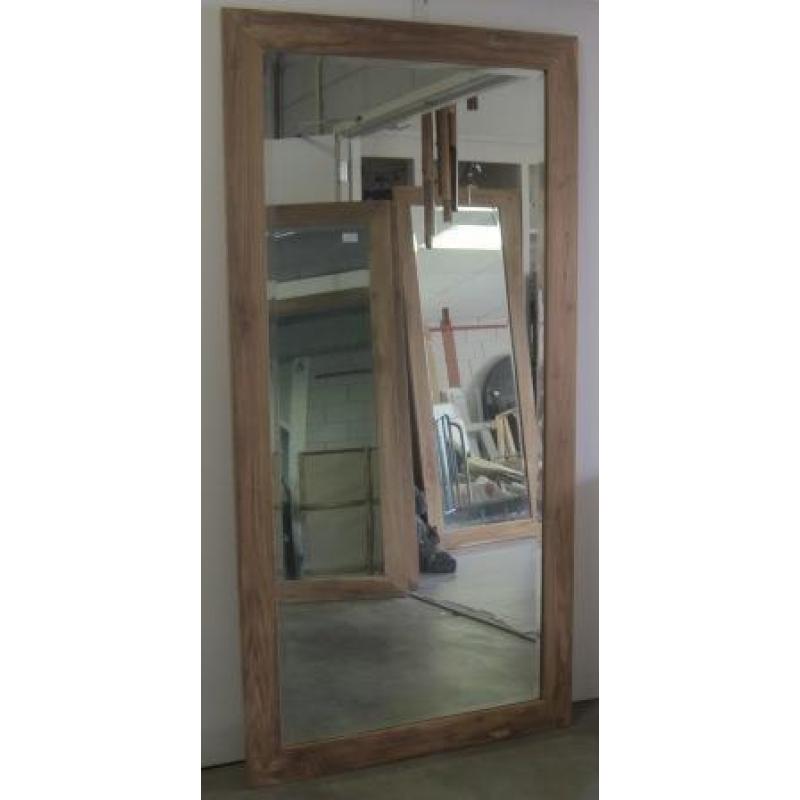 Teak lijst met facet spiegel, div maten vanaf 39,-TTM Wonen