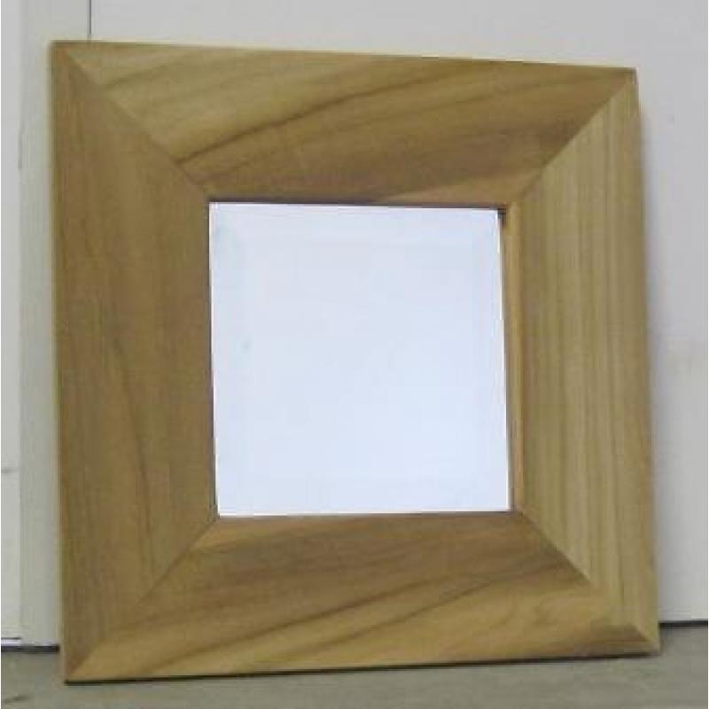 Teak lijst met facet spiegel, div maten vanaf 39,-TTM Wonen