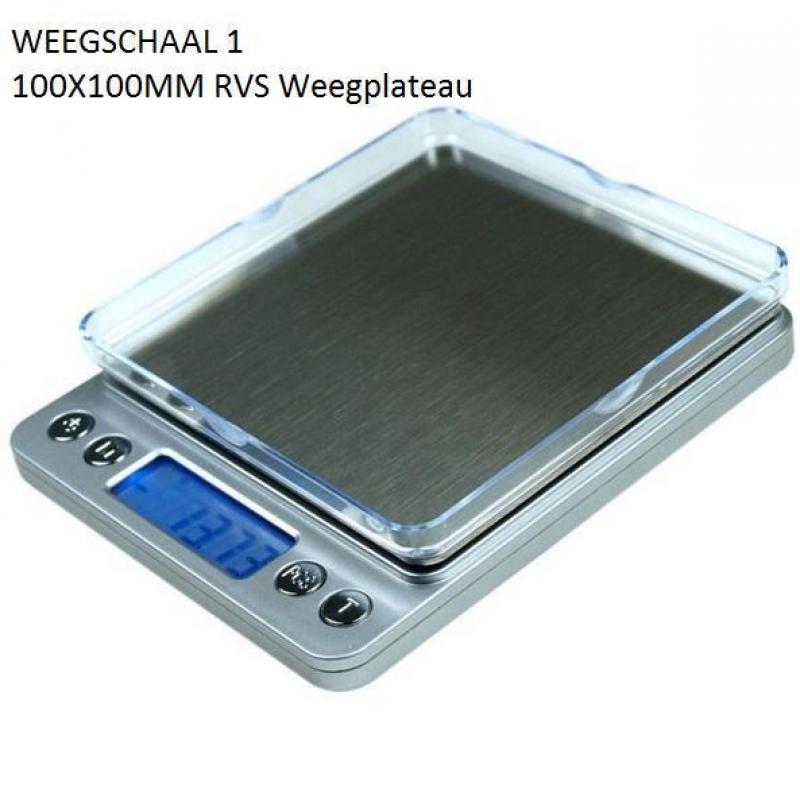 Digitale precisie weegschaal 0.01g - 500g en 0.1g - 3000g