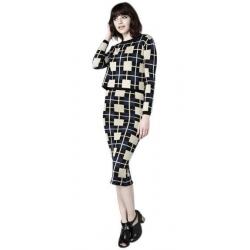 Dear Creatures Cabin Fever Sweater Skirt Navy Zwart (Rokken)