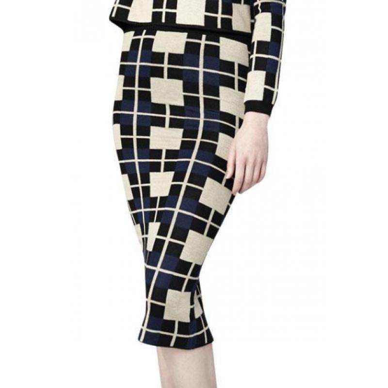 Dear Creatures Cabin Fever Sweater Skirt Navy Zwart (Rokken)