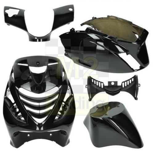 Kappenset Piaggio Zip SP Zwart glans 5delig aanbieding