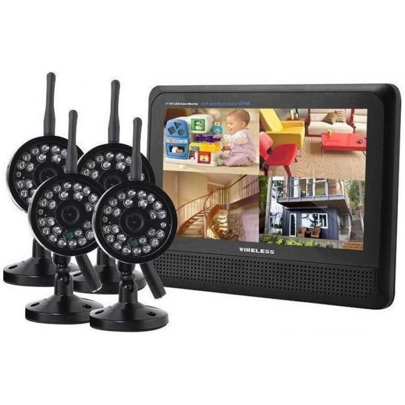 Wireless Beveiligingscamera set met 4 Cameras Draadloos met