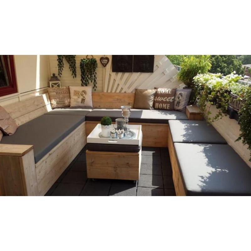 steigerhouten Loungebanken , Hoekbanken , Tuinbanken