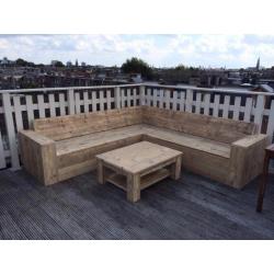 steigerhouten Loungebanken , Hoekbanken , Tuinbanken