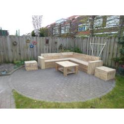 steigerhouten Loungebanken , Hoekbanken , Tuinbanken