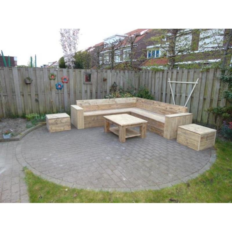 steigerhouten Loungebanken , Hoekbanken , Tuinbanken
