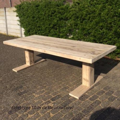 Massieve tuintafels in steigerhout groot of klein en op maat