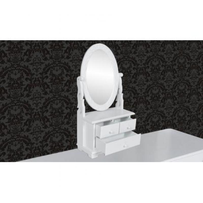 Kaptafel Spiegel Femke wit