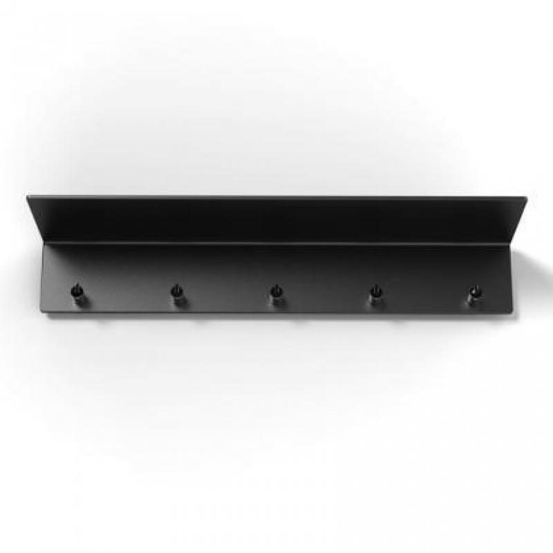 Frost UNU kapstok met 5 haken 60cm - zwart