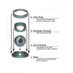 8 kanaals camerabeveiligingssysteem met 8 dome camera's