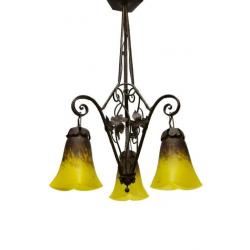 Antieke Lampen, Franse Hanglampen, Degue, Schneider e.a.