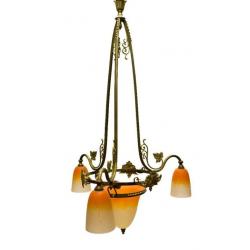 Antieke Lampen, Franse Hanglampen, Degue, Schneider e.a.