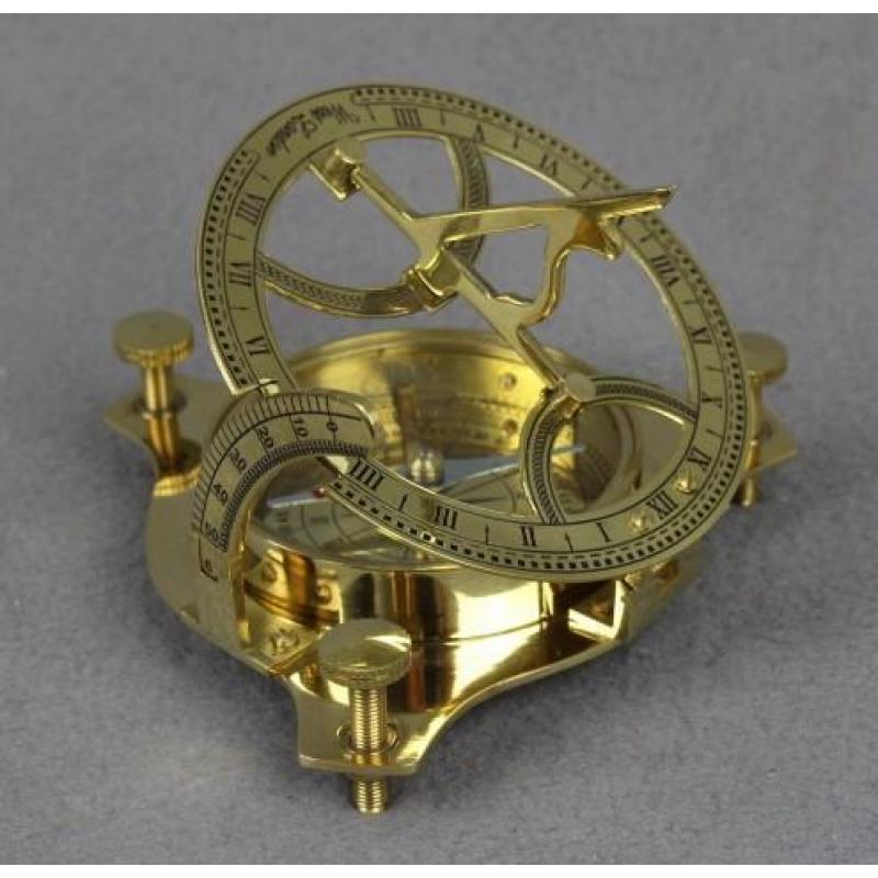 Oud Marine Zonnewijzer Kompas Nautisch Scheepvaart sextant