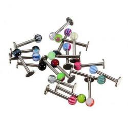 20Pcs Mix Lip Rings Labret Studs Piercing Ball Bar Body J...