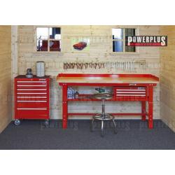Complete werkplek werkbank gereedschapkist gereedschapswagen