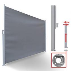 Oprolbaar windscherm 180 x 300 cm antraciet met flexibele...