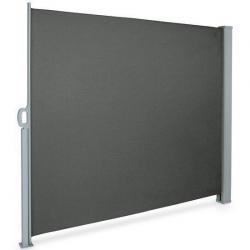 Oprolbaar windscherm 180 x 300 cm antraciet met flexibele...